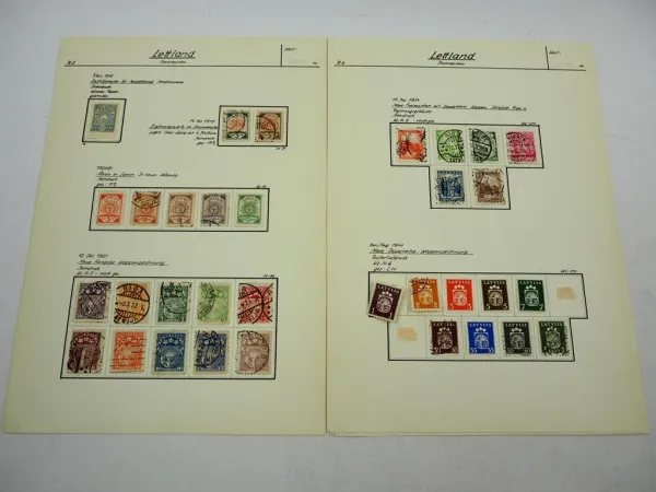 Briefmarken mit Falz Lettland Latvija Republik 1920/30er Jahre