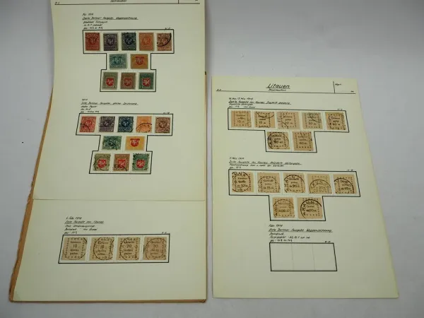 Briefmarken mit Falz Litauen Srodkowa Litwa Lietuva 1920/30er Jahre