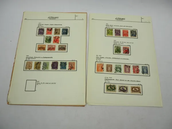 Briefmarken mit Falz Litauen Srodkowa Litwa Lietuva 1920/30er Jahre