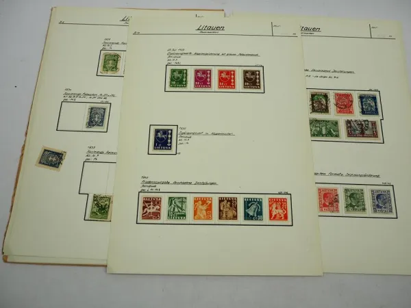 Briefmarken mit Falz Litauen Srodkowa Litwa Lietuva 1920/30er Jahre