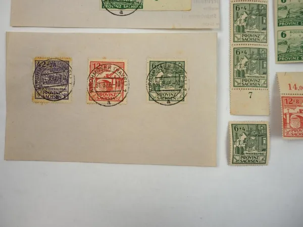 Briefmarken Sachsen Bodenreform teils gestempelt und postfrisch