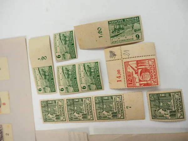Briefmarken Sachsen Bodenreform teils gestempelt und postfrisch