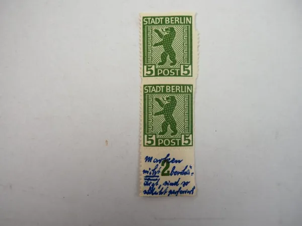 Briefmarken SBZ Berlin und 1x schlecht perforiert 1946