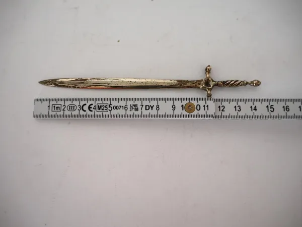 Brieföffner Silber 800 15 x 2,5 cm 16 Gramm in Form eines Schwert Stempel AS800