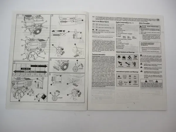 Briggs & Stratton 110000 120000 200000 210000 Motor Betriebsanleitung Operating