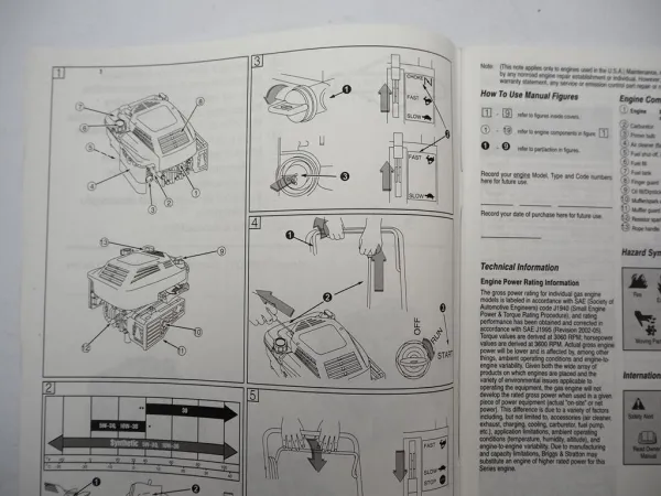 Briggs & Stratton 120000 Quantum 600 625 650 675 Betriebsanleitung Operating 07