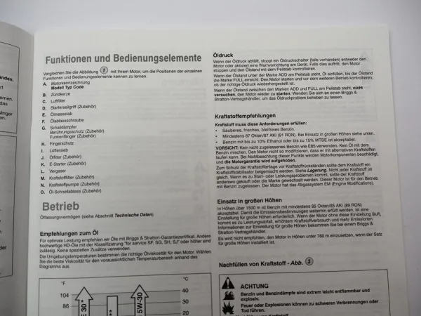 Briggs & Stratton 210000 310000 Power Built Intek I/C Motor Betriebsanleitung