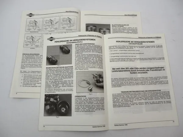 Briggs & Stratton 4x Zeitschrift Update Seminar mit Neuerungen 1996 - 2001
