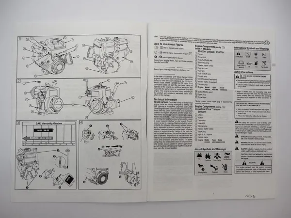Briggs & Stratton 900000 120000 200000 210000 Motor Betriebsanleitung Operating