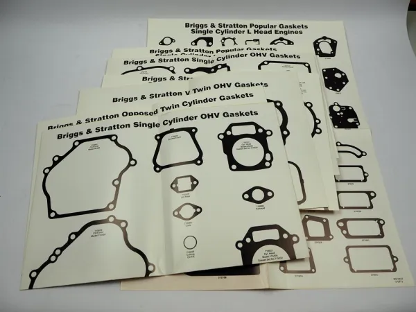 Briggs & Stratton Bildtafeln mit Motordichtungen Single Twin Cylinder OHV L Head