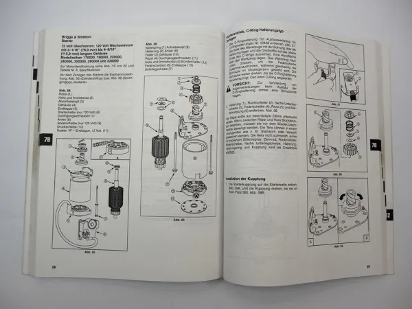 Briggs & Stratton Einzylinder Seitenventil Motor ab 1981 Werkstatthandbuch