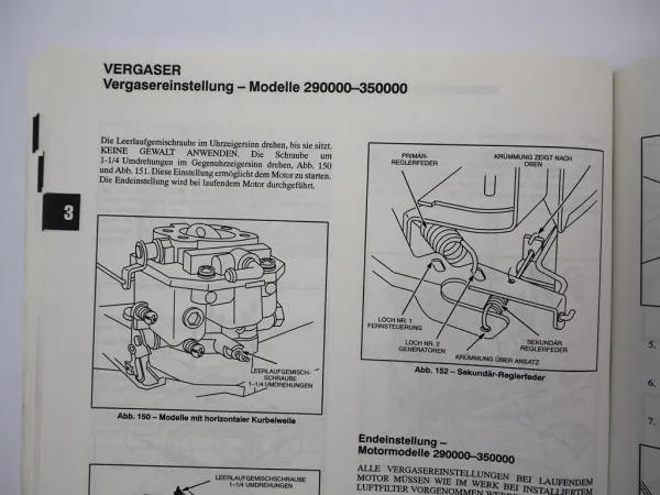 Briggs & Stratton Viertakt Zweizylinder OHV Motoren Werkstatthandbuch 1995