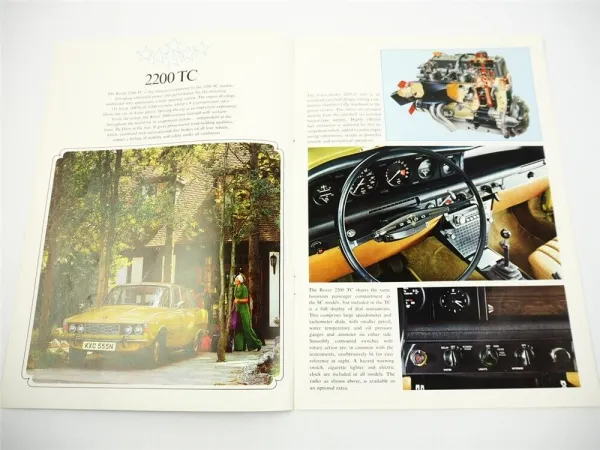 British Leyland UK Cars Rover 2200 3500 Range Rover Prospekt Brochure 1974