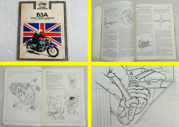 BSA 650cc Twins Motorcycles 1963 - 1972 Service and Repair Handbook Manual