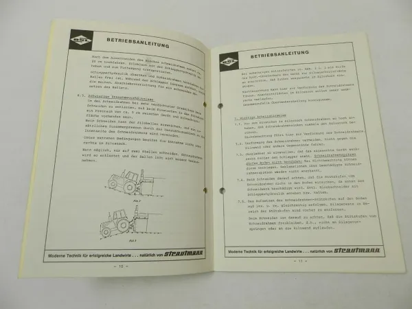 BSL Strautmann HC 1 2 3 4 Hydrofox Siloblockschneider Betriebsanleitung 1991
