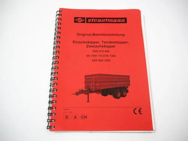 BSL Strautmann SEK SK STK SZK Kipper Anhänger Betriebsanleitung 2012