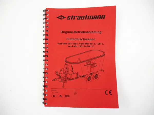 BSL Strautmann Verti-Mix Futtermischwagen Betriebsanleitung Wartung 2013