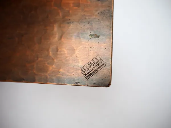 Buchstütze Kupfer wohl Art Deco Bauhaus oder 1950er Jahre Marke Wall Handarbeit