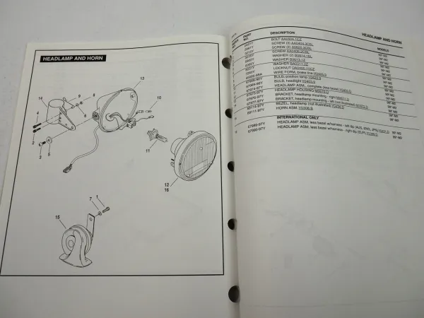 Buell Cyclone M2 Parts Catalog 1999 Ersatzteilliste