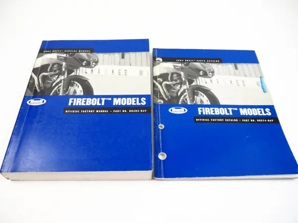 Buell Firebolt Models XB9R XB12R Service Manual and Parts List Catalog 2004