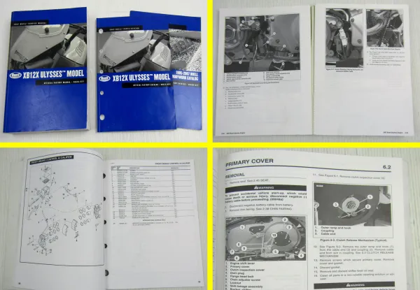 Buell XB12X Ulysses Code DX Service Manual and Parts List Bodywork Catalog 2007