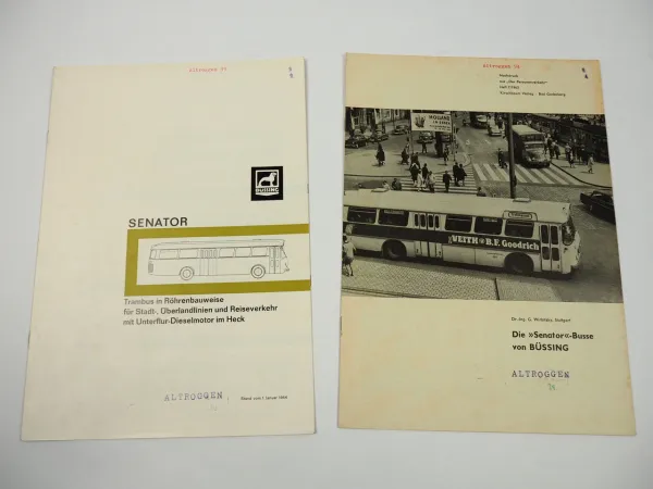 Büssing Bus Trambus Senator Testbericht Prospekt 1963/64