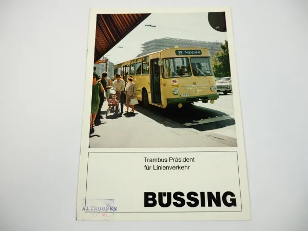 Büssing Trambus Präsident für Linienverkehr Prospekt 1968