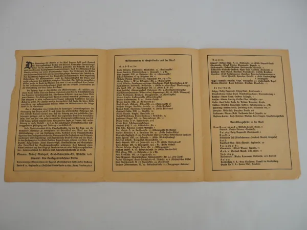 Bund der alten Wandervögel Mark Brandenburg Berlin Satzung Mitglieder 1921