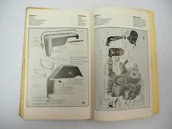 Bungartz T7 Vierradschlepper Betriebsanleitung Bedienung Ersatzteilliste 1962