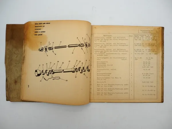 Busatis BM 300 311 314 316 318 Mähwerk Betriebsanleitung Ersatzteilliste ca 1963