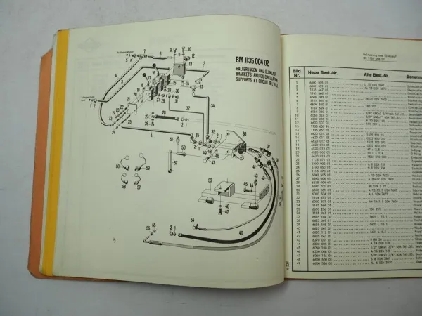 Busatis BM1135 Mähwerk für IHC Traktor Betriebsanleitung Ersatzteilliste 1977