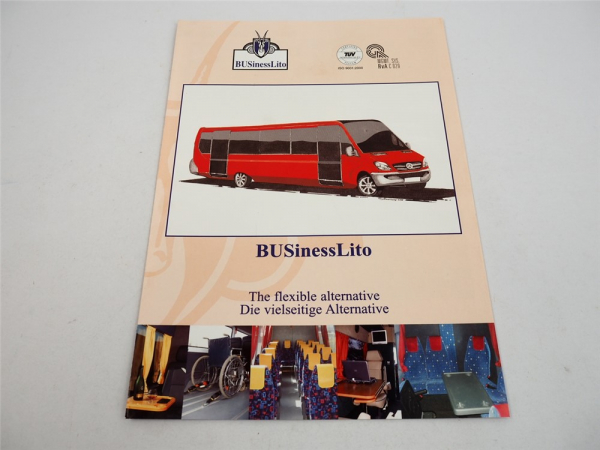 BUSiness Lito Kleinbus auf Iveco Mercedes Benz VW Fahrgestell Prospekt Brochure