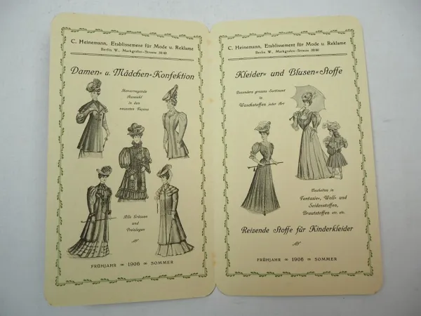 C. Heinemann Damenmode 1906 Berlin Markgrafenstrasse Prospekt