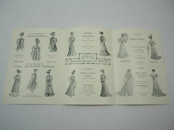 C. Heinemann Damenmode 1906 Berlin Markgrafenstrasse Prospekt