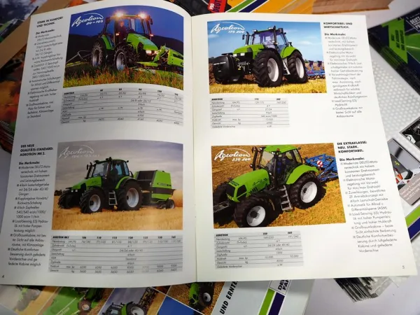 ca 1400 Original Prospekte Deutz Fahr Traktoren & Mähdrescher 1996 - 2018