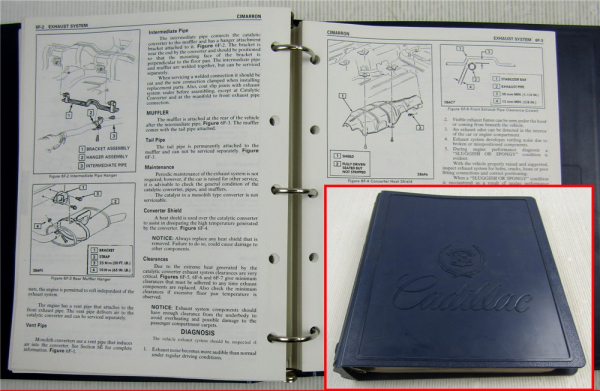 Cadillac Cimarron Service Manual Information 1985