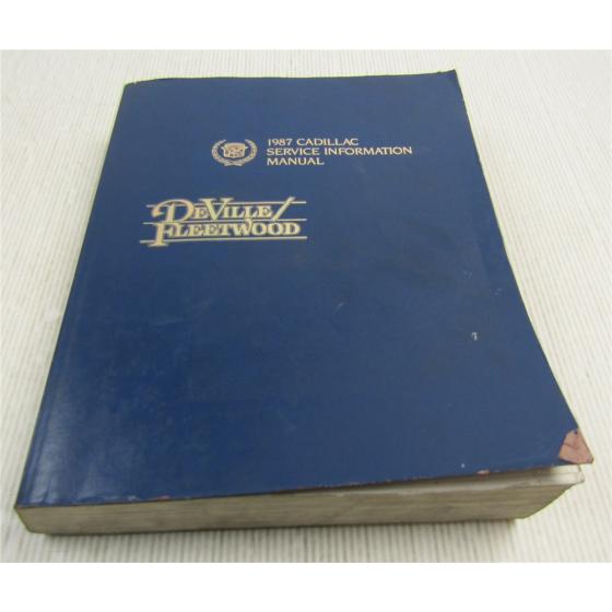 Cadillac DeVille Fleetwood Service Manual 1987 Repair Shop Manual