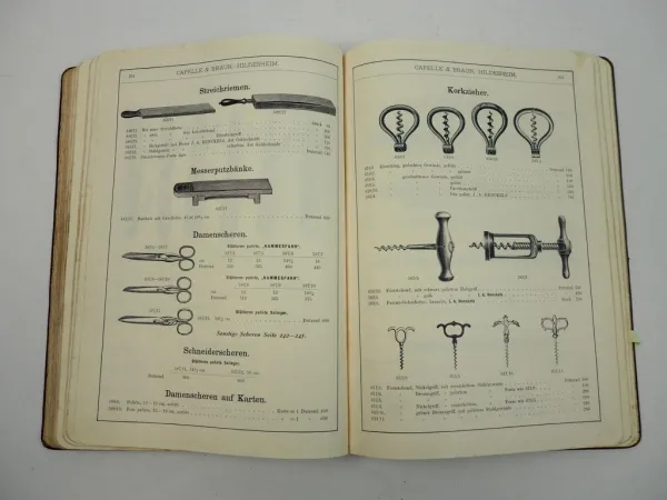Capelle und Braun Kurzwaren Katalog Preisliste Hildesheim 1893