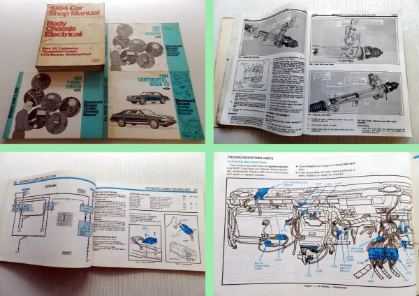 Car Shop Manual Ford Mustang Capri 1984 Body Chassis Electrical