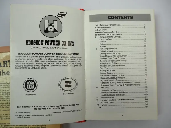 Cartridges Of The World + Hodgdon Data Manual + Winchester Components Catalog