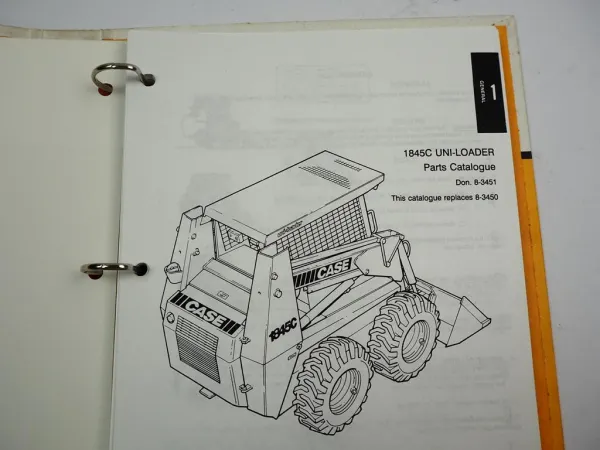 Case 1845C Uni Lader Loader Ersatzteilkatalog Ersatzteilliste Parts List 1988