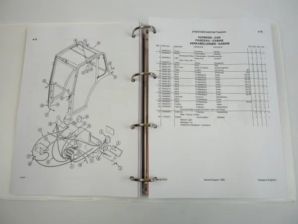 Case 2120 2130 2140 2150 Ersatzteilliste Parts Catalogue Catalogue Pieces 1995