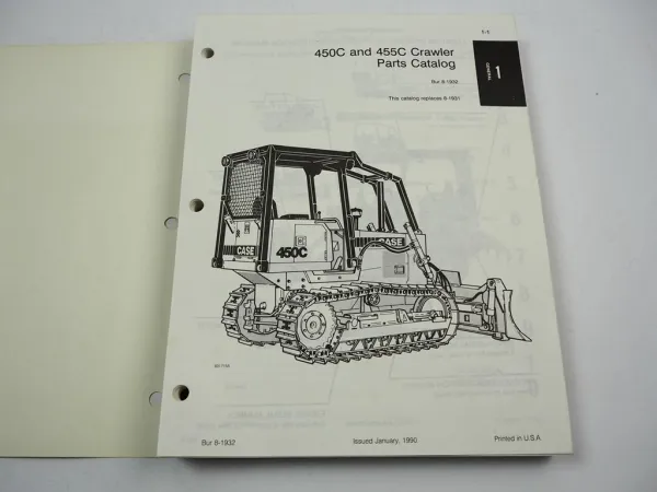 Case 450C 455C Laderaupe Crawler Ersatzteilkatalog Parts catalog 1990