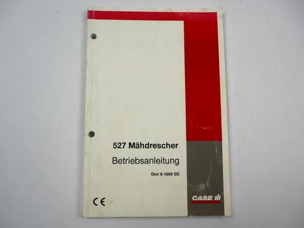 Case 527 Mähdrescher Betriebsanleitung Wartung Schaltplan 1997