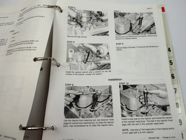 Case 6-590 4-390 Motor Einspritzpumpe Kraftstoffsystem Werkstatthandbuch 1992