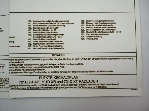Case 721D Z-Bar XR XT Radlader 6x Schaltplan Elektrik Hydraulik