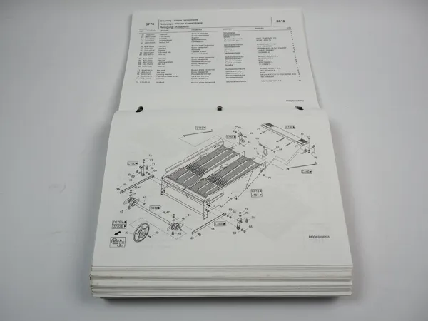 Case CF70 Cross Flow Combine Mähdrescher Ersatzteilliste Ersatzteilkatalog 2001