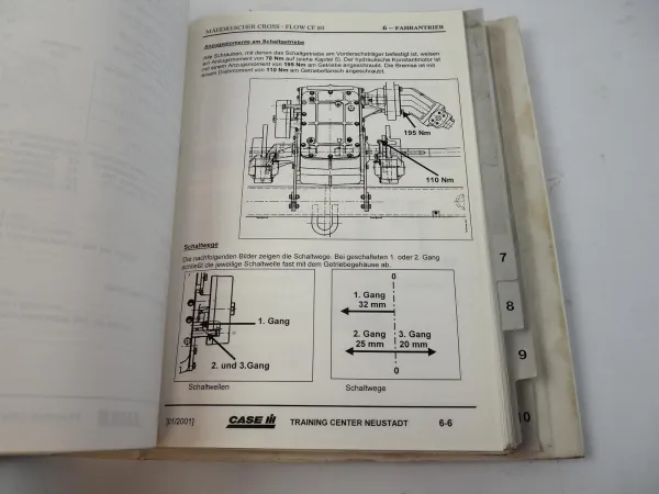 Case CF80 Cross Flow Mähdrescher Service Training 2000 Werkstatthandbuch