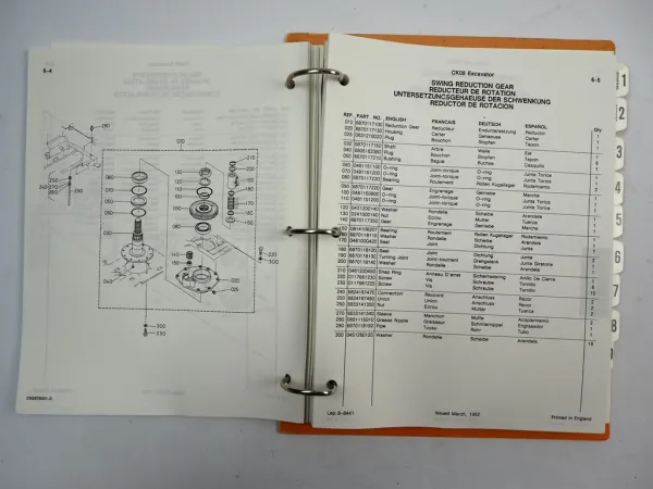 Case CK08 Raupenbagger Crawler Excavator Parts Catalog Service Manual
