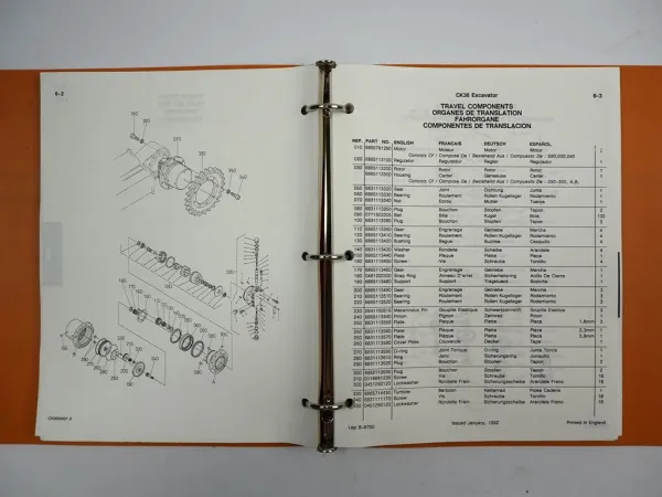 Case CK36 Raupenbagger Crawler Excavator Ersatzteilkatalog Parts List 1992